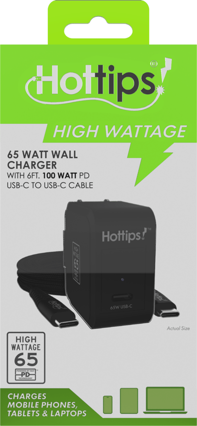 Hottips USB‑C Charger Combo (Wall Charger & Cable) (1 ct)