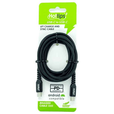 Hottips 6 ft Braided USB‑A to USB‑C Charging Cable (1 ct)