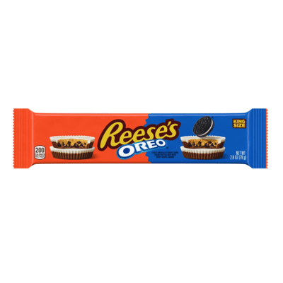 Reese's Oreo Milk Chocolate and White Creme Peanut Butter Cups King Size 2.8 oz