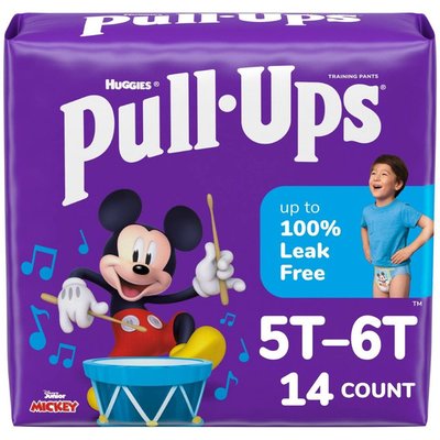 Huggies Boys Pull‑Ups Training Pants, Size 5T–6T (46-60 lbs), 14 ct