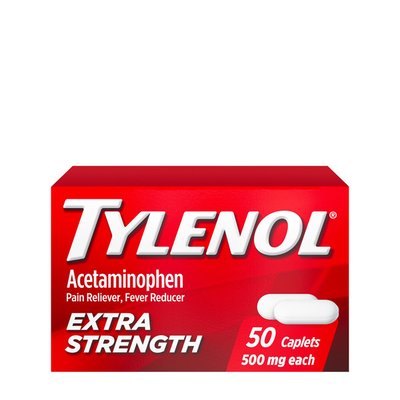 Tylenol Extra Strength Acetaminophen Caplets 500 mg 50 Count