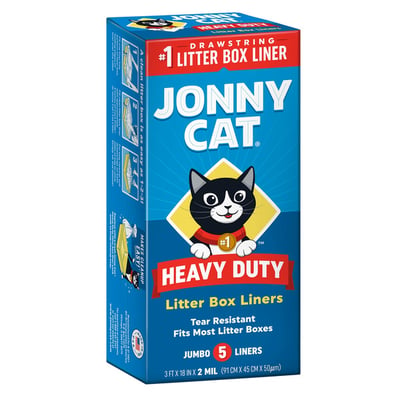 Jonny Cat Litter Box Liners, Heavy Duty, 5 Count