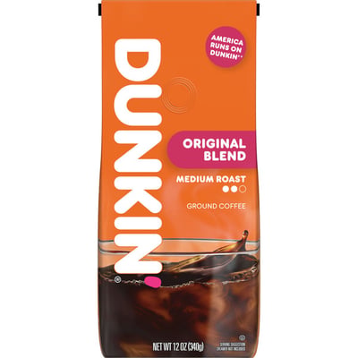 Dunkin Original Blend Medium Roast Ground Coffee 12 oz