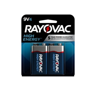 Rayovac High Energy 9V Alkaline Batteries – 4 ct
