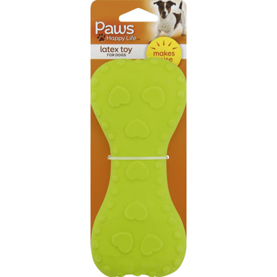 Paws Happy Life Dog Toy, Latex Bone, 1 ct
