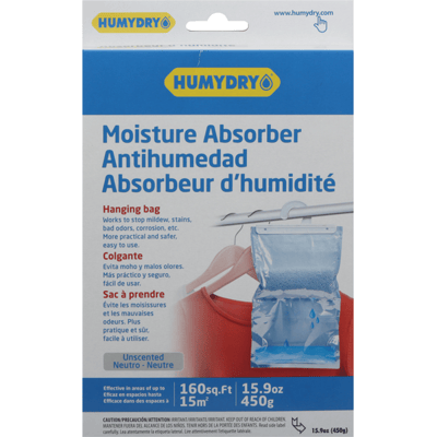 Humydry Hanging Bag Moisture Absorber 15.9 Oz. Unscented