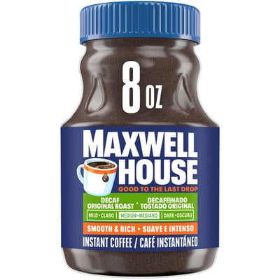 Maxwell House Original Roast Decaf Instant Coffee 8 oz