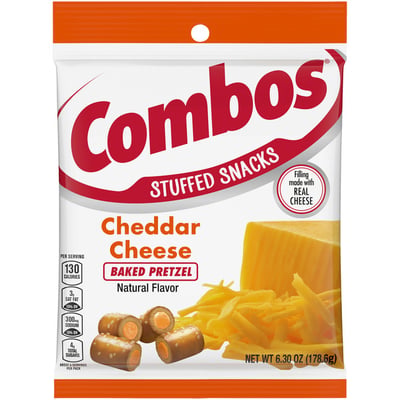 Combos Cheddar Cheese Baled Pretzel Snacks 6.3 oz
