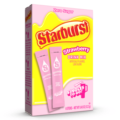 Starburst Singles To Go Drink Mix All Pink Strawberry 6 Count