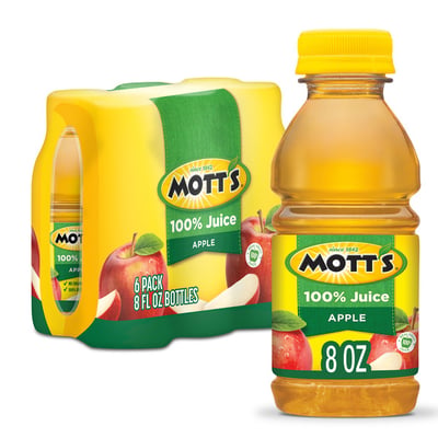 Mott’s 100% Apple Juice 6 Pack 8 fl oz Bottles
