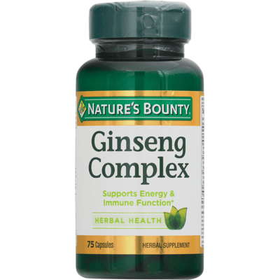 Nature's Bounty Ginseng Complex Plus Royal Jelly Capsules 75 ct