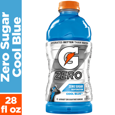 Gatorade Zero Cool Blue Sports Drink, 28 fl oz Bottle