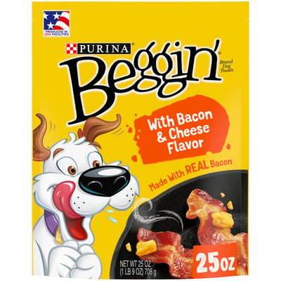 Beggin' Dog Treats, Bacon and Cheese, 25 oz