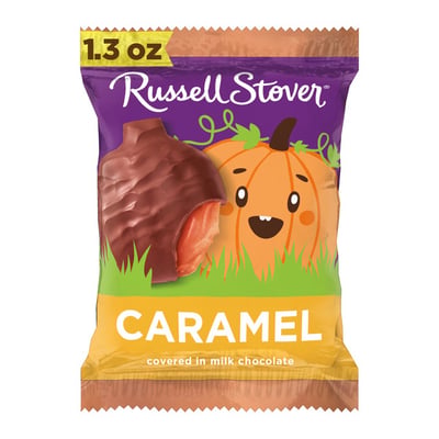 Russell Stover Halloween Milk Chocolate Caramel Pumpkin, 1.3 oz