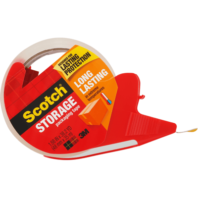 Scotch Long Lasting Storage Packaging Tape Clear 1.88 In X 38.2 Yd 1 Dispenser