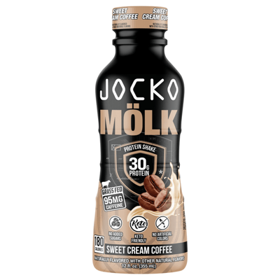 Jocko Molk Protein Shake Sweet Cream Coffee, 12 fl oz Bottle, 1 ct