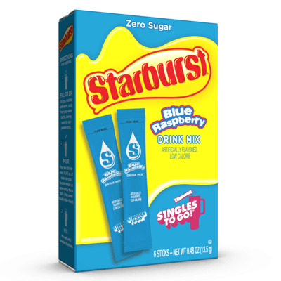 Starburst Singles To Go Drink Mix Blue Raspberry 6 Count