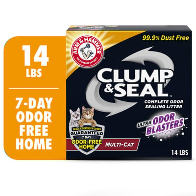 Arm & Hammer Clump & Seal Cat Litter, Multi-Cat,14 lb