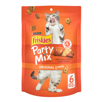 Friskies Party Mix Cat Treats, Original Crunch, 6 oz
