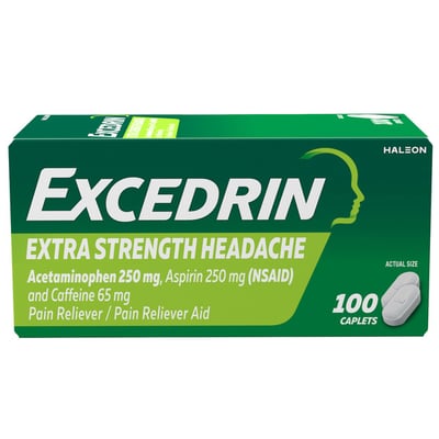 Excedrin Extra Strength Headache Caplets 100 Count