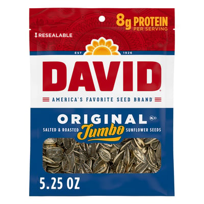 DAVID Jumbo Sunflower Seeds Original 5.25 oz