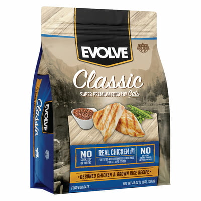 Evolve Classic Dry Cat Food, Chicken & Brown Rice, 3 lb