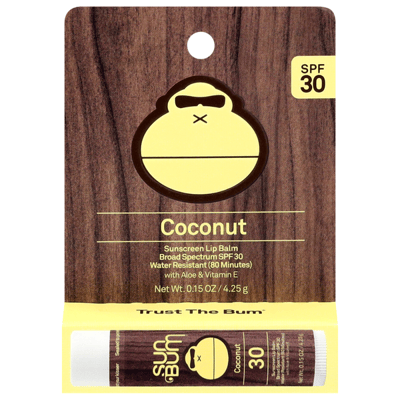 Sun Bum Coconut Broad Spectrum SPF 30 Sunscreen Lip Balm 0.15 oz