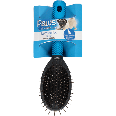 Paws Happy Life Dog Accessory, Large Combo Grooming Brush, 1 ct