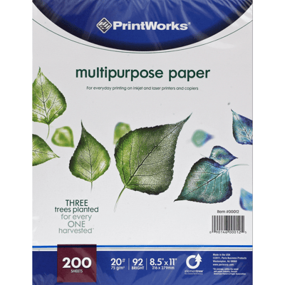 PrintWorks Multipurpose Paper - White 8.5x11in 200Ct Bulk 20