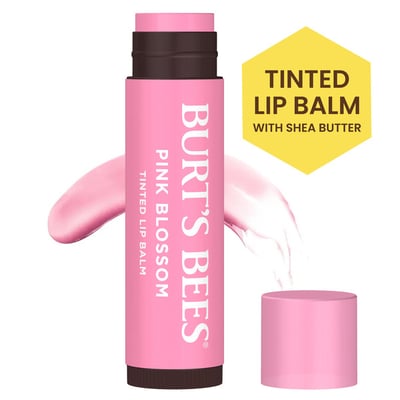 Burt’s Bees Pink Blossom Tinted Lip Balm, 0.15 oz