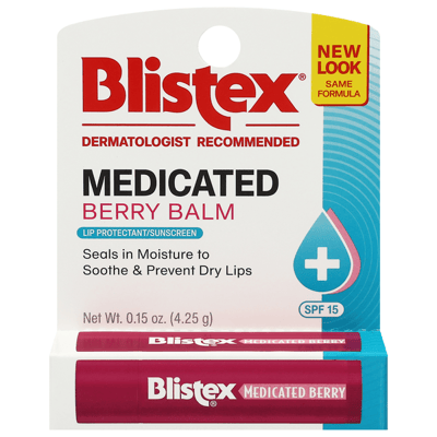 Blistex Medicated Berry Lip Balm SPF 15 0.15 Oz