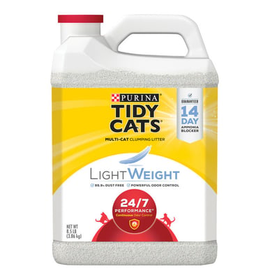 Purina Tidy Cats Light Weight Clumping Cat Litter, 24/7 Performance, 8.5 lb