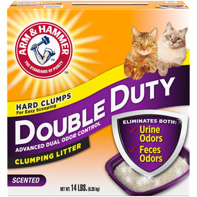 Arm & Hammer Clumping Cat Litter, Double Duty, 14 lb