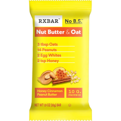RXBAR Nut Butter & Oat Honey Cinnamon Peanut Butter Protein Bar 1.9 oz