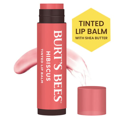 Burt's Bees 100% Natural Tinted Lip Balm, Hibiscus