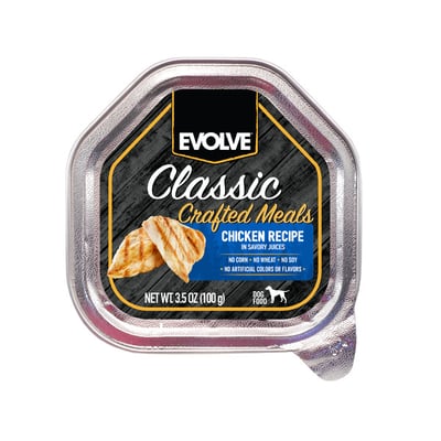 Evolve Crafted Meals Wet Dog Food, Chicken Recipe, 3.5 oz