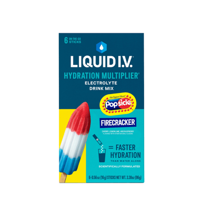 Liquid I.V. Hydration Multiplier Popsicle Firecracker Electrolyte Drink Mix 6 ct