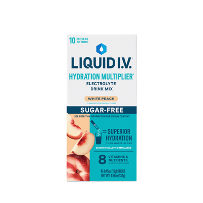 Liquid I.V. Hydration Multiplier Sugar-Free White Peach 10 ct