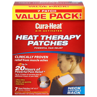Cura-Heat Neck Shoulder and Back Heat Therapy Patches 7 Count