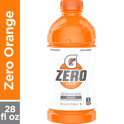 Gatorade Zero Sugar Orange Sports Drink, 28 fl oz, Bottle