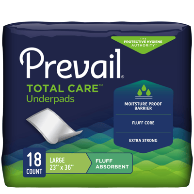 Prevail Disposable Underpads, 23"x36" Large 18 Count