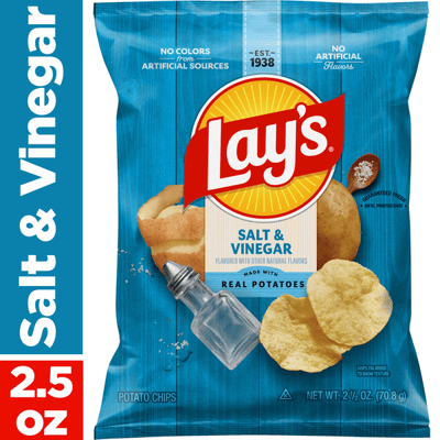Lay's Salt & Vinegar Potato Chips 2.5 oz