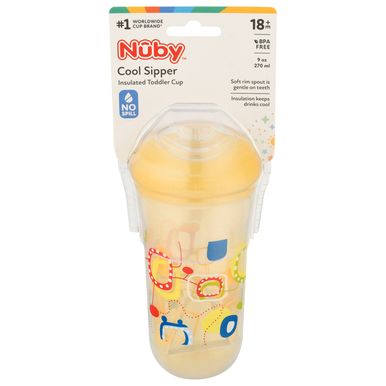 Nuby No-Spill Insulated Sipper Cup, 9 oz