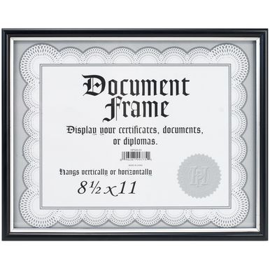 Malden Black With Silver 8.5x11 Frame