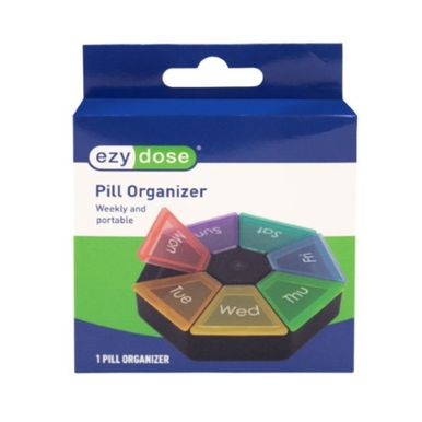 Ezy Dose Weekly 7 Sided Pill Planner, Assorted