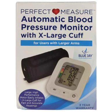 Blue Jay Fully Automatic Portable Blood Pressure Monitor W/ Extra Large Cuff - BJ120108