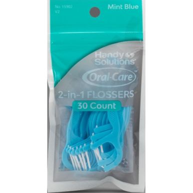 Handy Solutions 2-in-1 Mint Flossers 30 Count