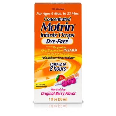 Infant Motrin Concentrated Drops, Dye-Free Berry Flavor, 1 fl oz