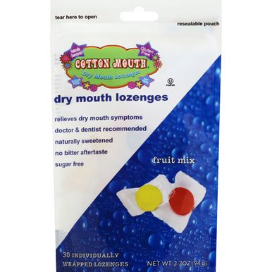 Cotton Mouth Dry Lozenges Mix Bag, Fruit