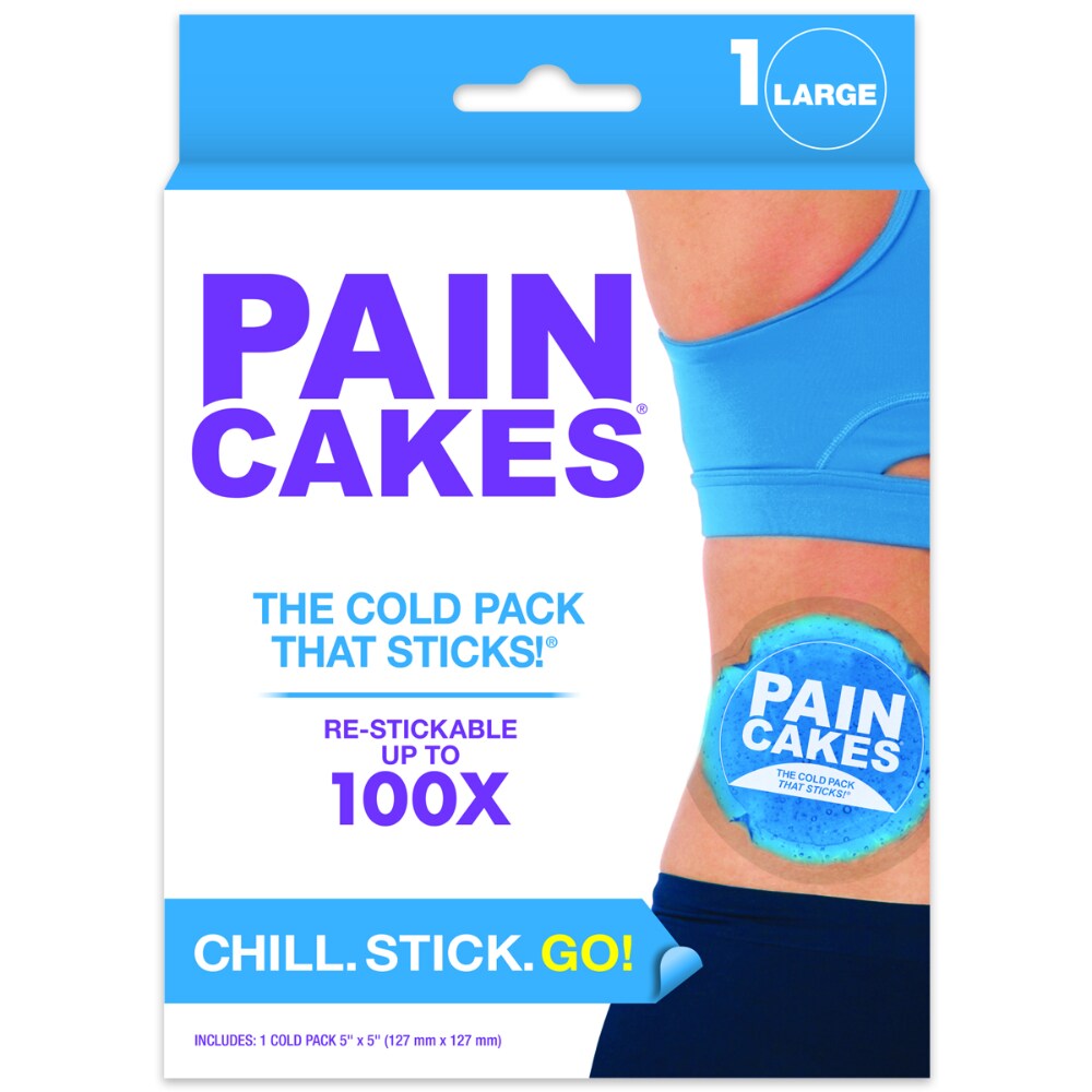 Paincakes 5 Large Cold Pack Reusable And Sticks To Body Ice Pack For Cold Therapy And Muscle Pain Blue